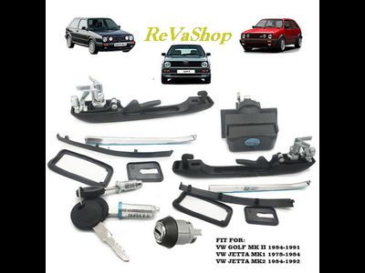 Комплект ручек и личинок VW GOLF MK II 1984по1991 VW JETTA купить в интернет магазине  revashop