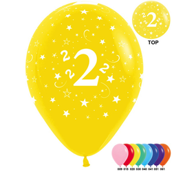 Воздушный шар "Два" (Колумбия) 30 см.