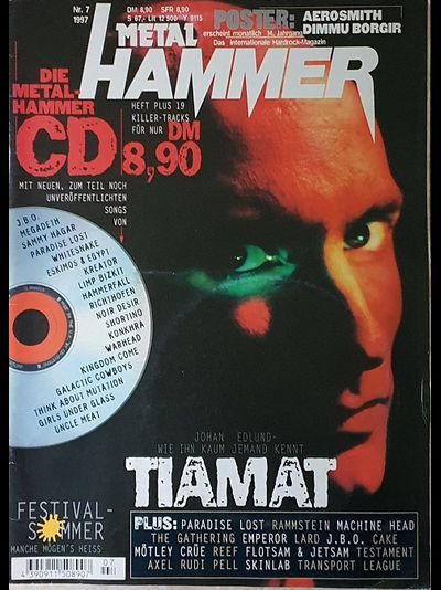Metal Hammer Deutsch Magazine July 1997 Tiamat, Rammstein, Иностранные журналы, Intpressshop