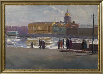 Сосновская А.Е. Набережная. х.м. 68Х100 1950-е (20)