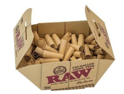 Сигаретные фильтры RAW PREROLLED TIPS CONE бумажные конические 21х7.5/5,5мм (100шт)