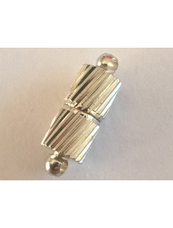 Магнитные застежки, цилиндр 12 мм серебро