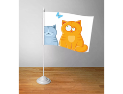 Флажок настольный Котики №8