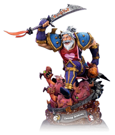 Лирой Дженкинс (серия Warcraft, HearthStone) - КОЛЛЕКЦИОННАЯ СТАТУЯ 1/10 Leeroy Collector's Statue (HEXHS08) - HEX Collectibles x Blizzard