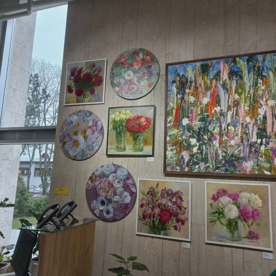 Авторские работы на с выставке "Цветы и только", ВДНХ, май 2022.