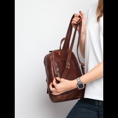 Женский кожаный рюкзак Anzolla cognac (арт. 3040-03)