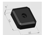 RFID метка HF (NFC) LEONIX Micro NFC, NTAG213 (30x30x6 мм), корпусная