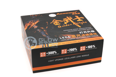 Светодиодные билед модули Aozoom с лазером ALPD-03 (NEW) Golden Knight 3.0 дюйма, 8600Lm, 6000K, 50/56W (комплект, 2шт)