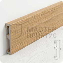 Плинтус напольный Salag Alpha 80*16*2400 мм. AP8141 Дуб мятный