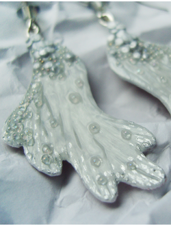 "Крылышки Облачной Феи", серьги в стиле фэнтези