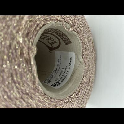 TORCITURA DI DOMASO art.FANTASIA 80% VI вискоза 20% PL 750 метров в 100 граммах цв.  BK112/СС розовое золото