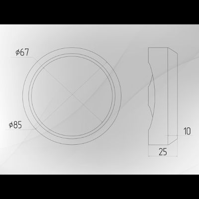 Бленда (маска) для линз №6 Mini Black (черная) 3.0 дюйма, 1шт