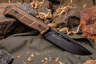 Нож Baikal D2 Black Titanium, Орех