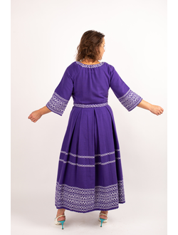 Платье "Сирень" ручное ткачество