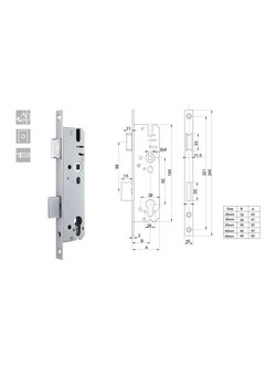 ANBO Замок врезной ан KFV м/о 92 -16 25 защелка для оконного профиля ( межкомнатные двери) (копия)