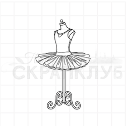 штамп манекен с балетным платьем