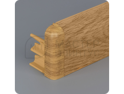 Плинтус из дюрополимера Comfort Classic 80 дуб имперский с наружным углом