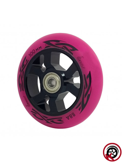 Колесо для трюкового самоката Haevner AL 100мм черно-розовое