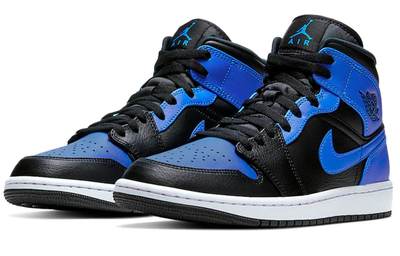 баскетбольные кроссовки Nike Air Jordan 1 Mid Hyper Royal черный 554724-077
