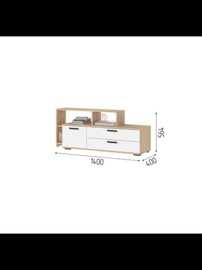 Санса ТВ-01 Тумба под ТВ Сонома/Белый