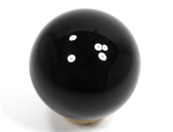 Шар обсидиан чёрный, серебристый, Мексика (38 мм, 72 г) №35795