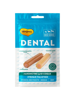 Лакомство Мнямс DENTAL для собак "Зубные палочки" с говядиной 100г
