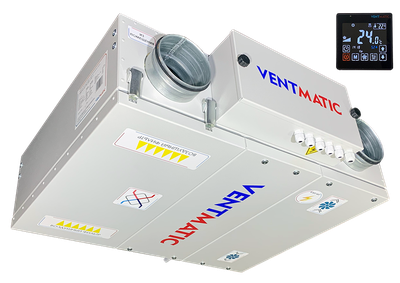 VMPVU-E-PR-300-1.8/1-1 КОМПАКТНАЯ ПРИТОЧНО-ВЫТЯЖНАЯ УСТАНОВКА С ПЛАСТИНЧАТЫМ РЕКУПЕРАТОРОМ 300 м3/ч, 1,8 kW/230VAC