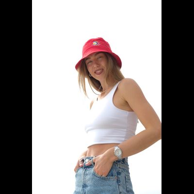 Панама взрослая красная (мяч классический/пляжный)