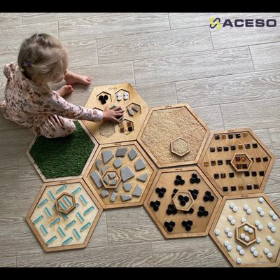 «Брусочки» – Элемент тактильной дорожки «Соты»