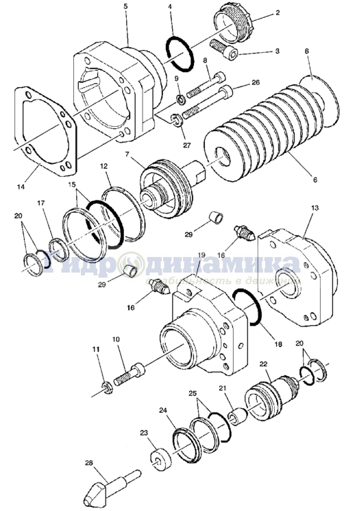 Комплект уплотнений для тормозного цилиндра 5079657 для тракторов Valmet/Komatsu Forest