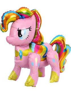 Шар 3D (29''/74 см) Фигура, Радужный пони, Розовый