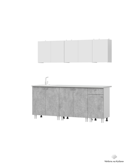 КГ-1 Цемент светлый  2 м кухонный гарнитур