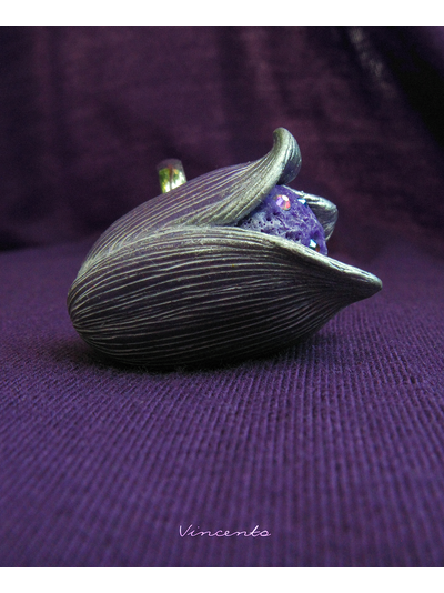 Кольцо "Цветок Сумерки". Кольцо в виде волшебного цветка со стразами Сваровски