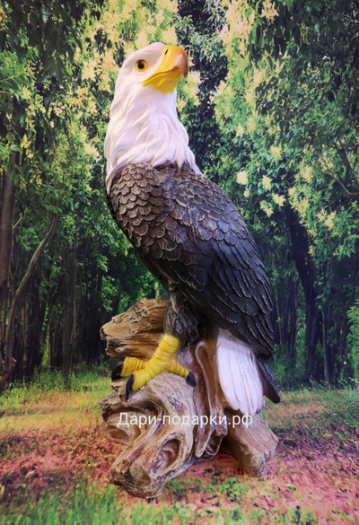 ОРЕЛ гордый  - символ власти, могущества, непобедимости и силы. 60*30см  4,5кг  полистоун Россия 4764/015012*