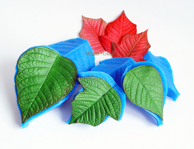 "Лист пуансеттии" Силиконовый молд (вайнер)