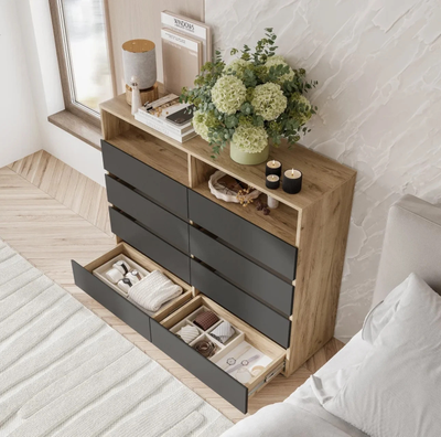 Комод "Кинг" КМ-20 крафт/графит (BTS)