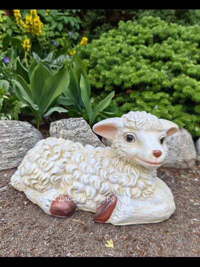 ОВЕЧКА - символ чистоты и плодородия  22*48см 1,6кг полистоун. Не боится влаги и перепадов температур Россия 1927/012289