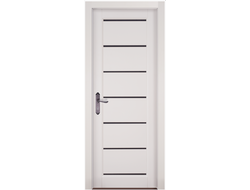 Дверь Премьер плюс структур. БЕЛАЯ ЭМАЛЬ