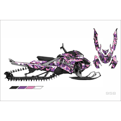 Наклейки на снегоход  LYNX Boondocker 2017 2018 мотопленка.рф линкс