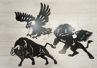 Узор на ворота бык