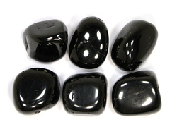 Гагат, галтовка в ассортименте, Забайкалье (25-32 мм, 11-13 г) №21423