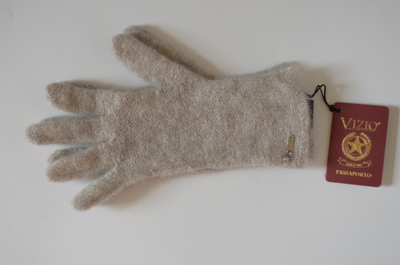 Перчатки Визио Италия бежевые вязаные