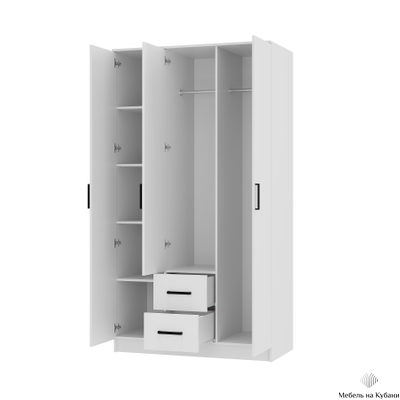 Фьюжн ШК-09 Шкаф 3-х створчатый Белый