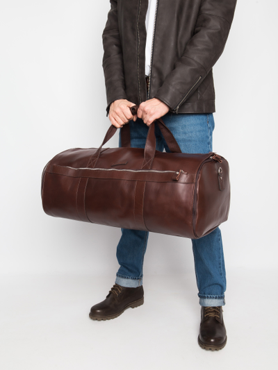 Кожаный портплед / дорожная сумка Milano Premium 
brown (арт. 4035-53)