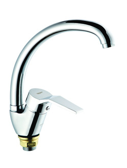 Смеситель для кухни G-lauf 8G4-A018 поворотный излив, 40мм, гайка корона