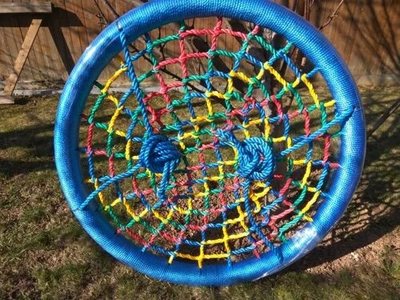 Качели гнездо 100 см толстый обод + толстая сеть