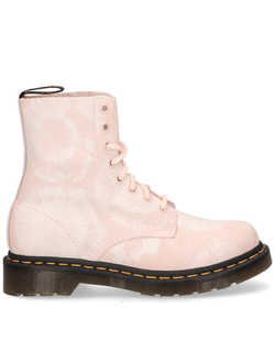 БОТИНКИ DR. MARTENS 1460 PASCAL TIE DYE SHELL PINK / WHITE PRINTED SUEDE