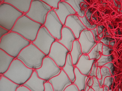 Сетка заградительная, яч. 40×40мм, Ø 2,2 мм, цвет красный, узловая 0,8х1,5 м.