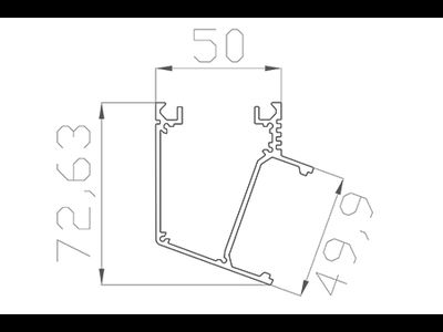 Алюминиевый профиль 4L-6373-D ANOD