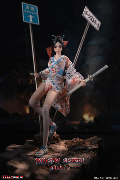 Пост-апок японка в белом - КОЛЛЕКЦИОННАЯ ФИГУРКА 1/6 Doomsday Sisters Chika White (PL2023-203A) - TBLeague